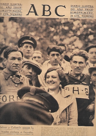 PERIODICO ABC MADRID-SEVILLA 17 DE MAYO DE 1935 Nº9978 DELOOR Y CAÑARDO GANAN LA VUELTA CICLISTA