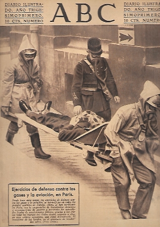 PERIODICO ABC MADRID-SEVILLA 18 DE MAYO DE 1935 Nº9979 EJERCICIOS DE DEFENSA