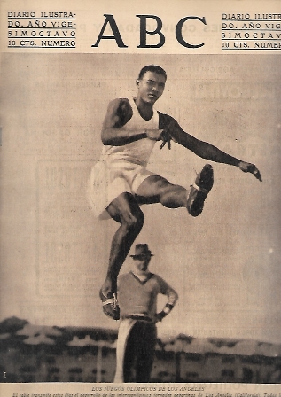 PERIODICO ABC MADRID-SEVILLA 5 DE AGOSTO DE 1932 Nº9214 JUEGOS OLIMPICOS DE LOS ANGELES