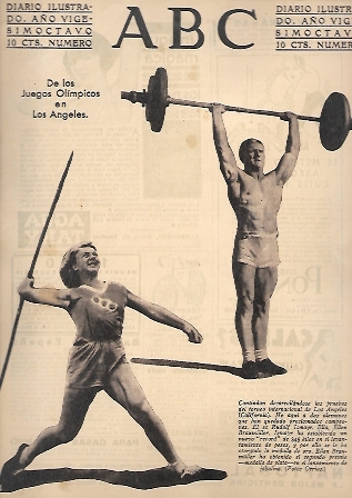 PERIODICO ABC MADRID-SEVILLA 9 DE AGOSTO DE 1932 Nº9217 JUEGOS OLIMPICOS DE LOS ANGELES