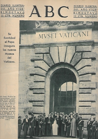 PERIODICO ABC MADRID-SEVILLA 15 DE DICIEMBRE DE 1932 Nº9231 SU SANTIDAD EL PAPA