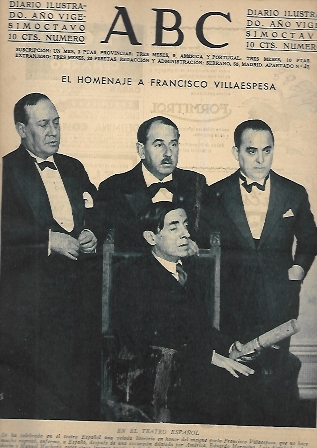 PERIODICO ABC MADRID-SEVILLA 28 DE ENERO DE 1932 Nº9053 EN EL TEATRO ESPAÑOL
