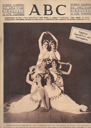 PERIODICO ABC MADRID-SEVILLA 29 DE ENERO DE 1932 Nº9054 FESTIVAL BENEFICO EN CARTAGENA