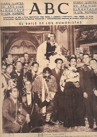 PERIODICO ABC MADRID-SEVILLA 10 DE FEBRERO DE 1932 Nº 9064 ELECCION DE MISS LAPIZ