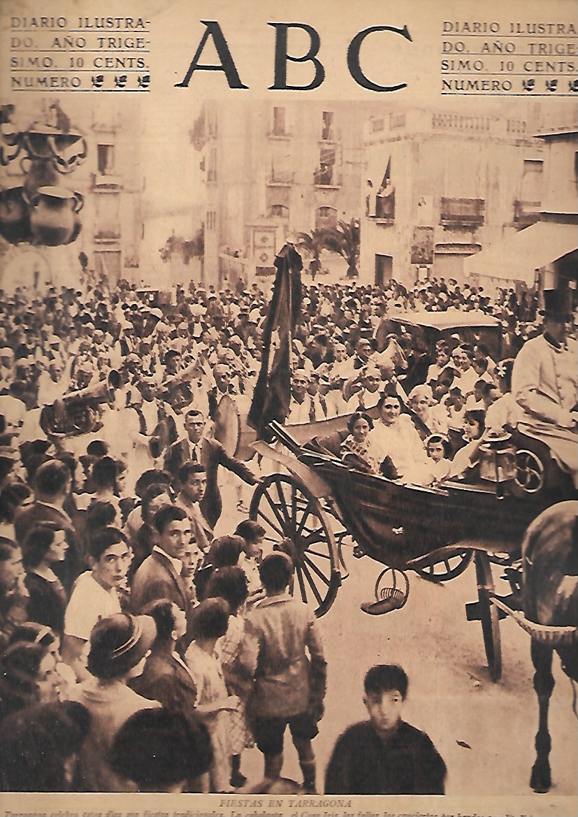 PERIODICO ABC MADRID-SEVILLA 28 DE JUNIO DE 1934 Nº9701 FIESTAS EN TARRAGONA