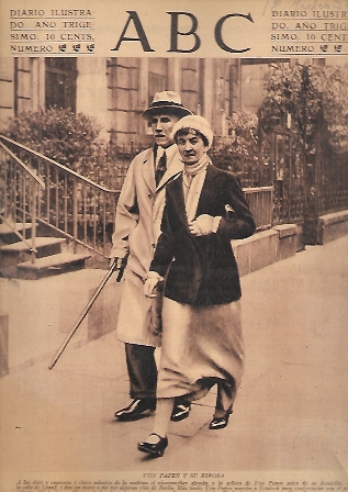PERIODICO ABC MADRID-SEVILLA 12 DE JULIO DE 1934 Nº9713 VON PAPEN Y SU ESPOSA