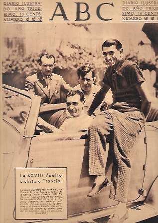 PERIODICO ABC MADRID-SEVILLA 20 DE JULIO DE 1934 Nº9720 LA XXVIII VUELTA CICLISTA A FRANCIA