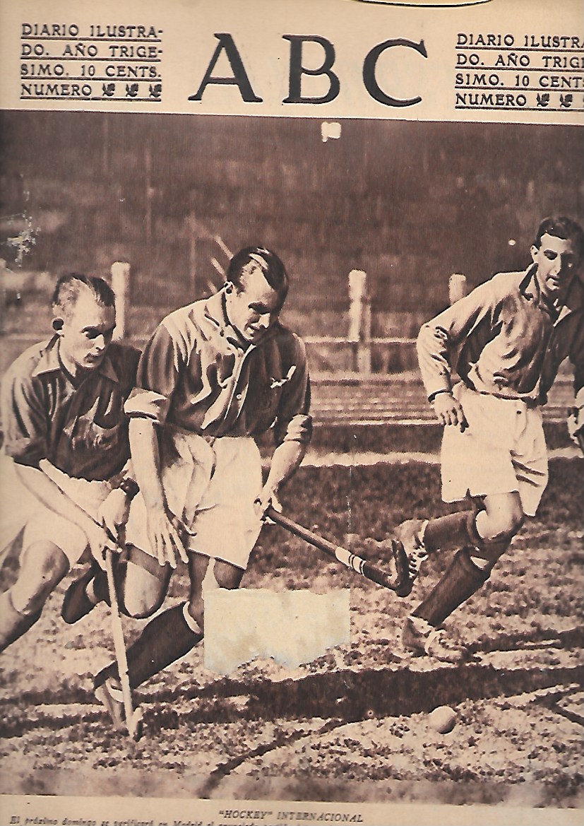 PERIODICO ABC MADRID-SEVILLA 14 DE ABRIL DE 1934 Nº9645 (A) HOCKEY INTERNACIONAL