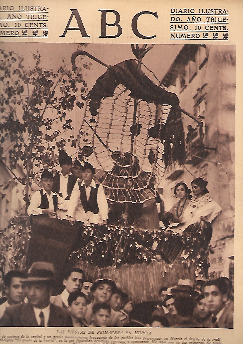 PERIODICO ABC MADRID-SEVILLA 5 DE ABRIL DE 1934 Nº9638 FIESTAS DE PRIMAVERA DE MURCIA