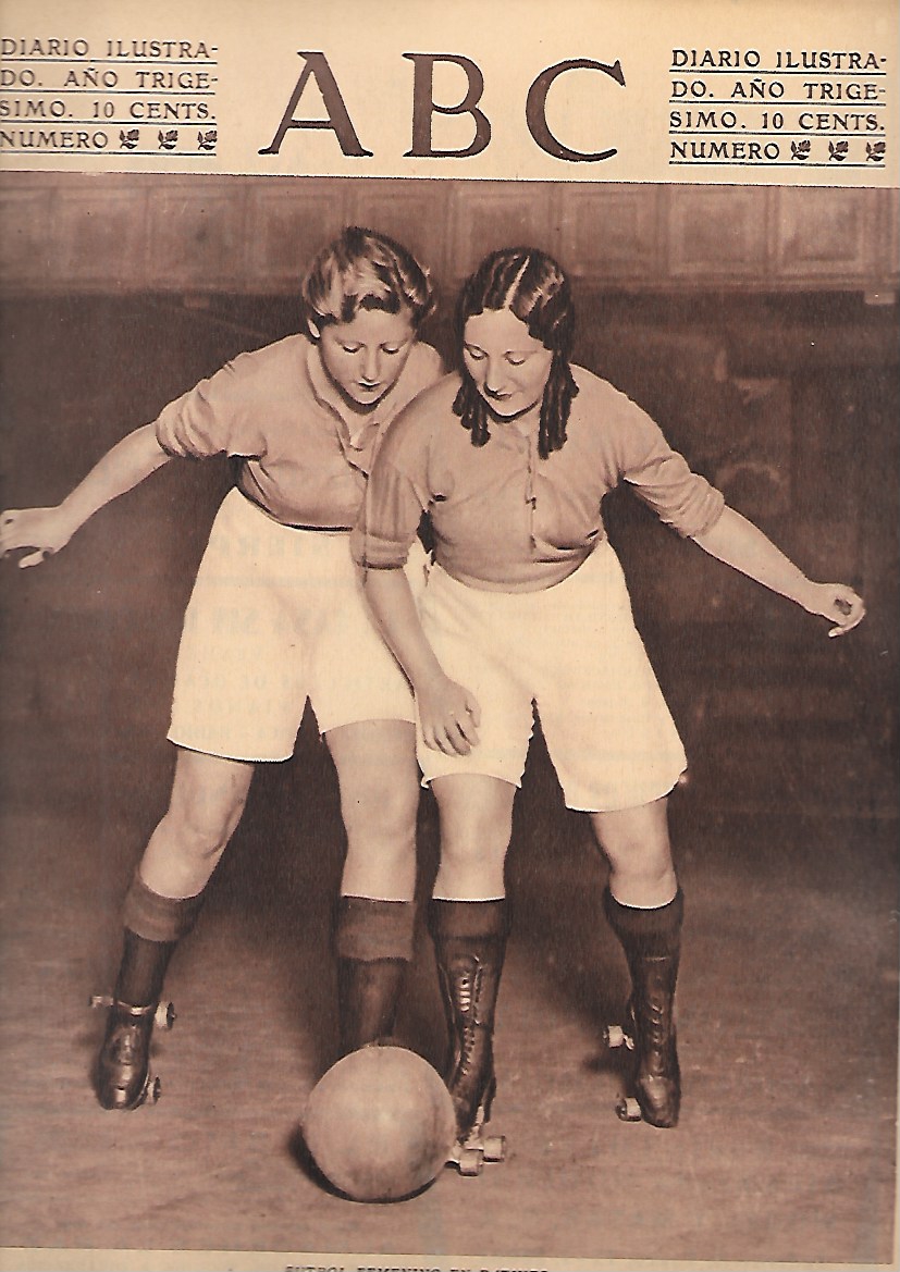PERIODICO ABC MADRID-SEVILLA 8 DE ABRIL DE 1934 Nº9641 FUTBOL FEMENINO EN PATINES