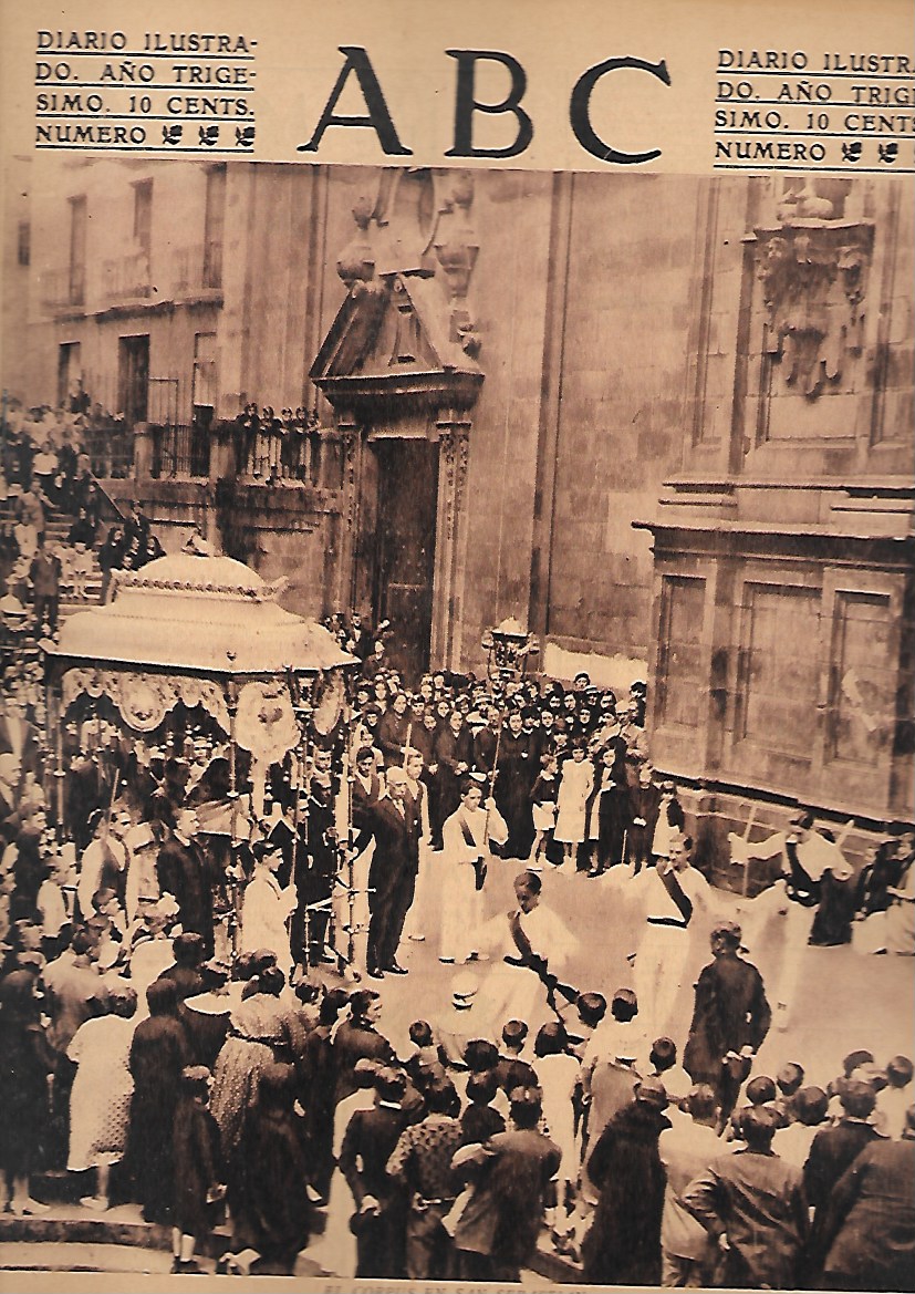 PERIODICO ABC MADRID-SEVILLA 5 DE JUNIO DE 1934 N9681 EL CORPUS EN SAN SEBASTIAN