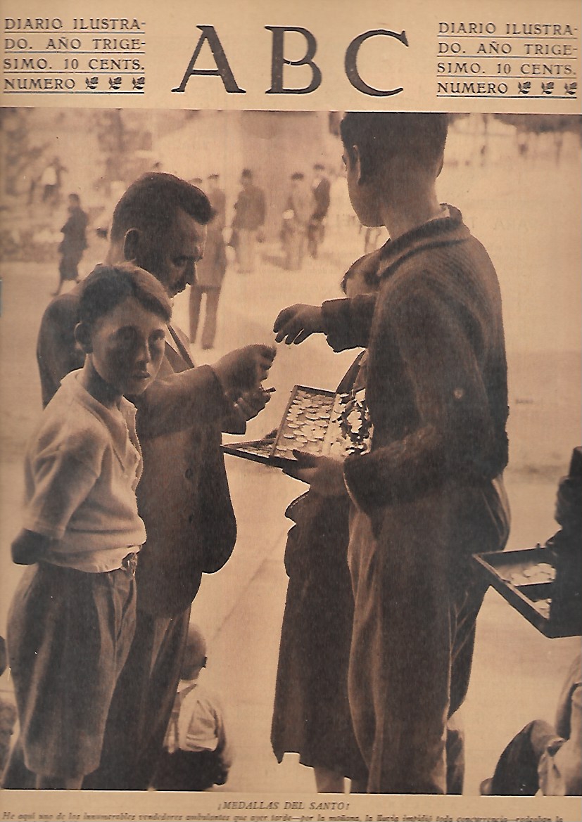 PERIODICO ABC MADRID-SEVILLA 17 DE MAYO DE 1934 Nº9665 MEDALLAS DEL SANTO