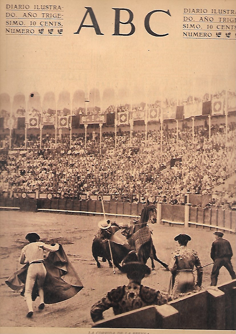 PERIODICO ABC MADRID-SEVILLA 14 DE JULIO DE 19354 Nº9715 LA CORRIDA DE LA PRENSA