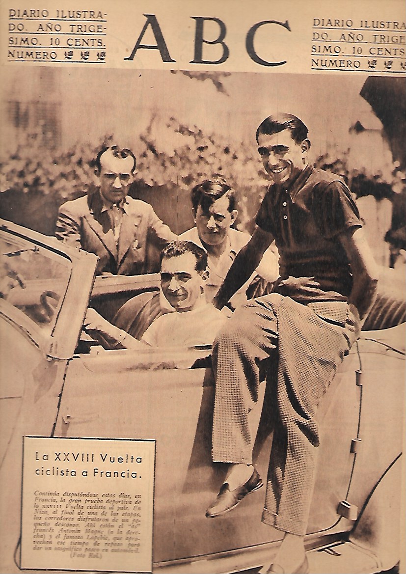 PERIODICO ABC MADRID-SEVILLA 20 DE JULIO DE 1934 Nº9720 XXVIII VUELTA CICLISTA A FRANCIA