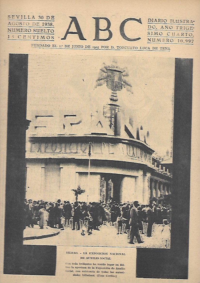 PERIODICO ABC SEVILLA 30 DE AGOSTO DE 1938 Nº10997