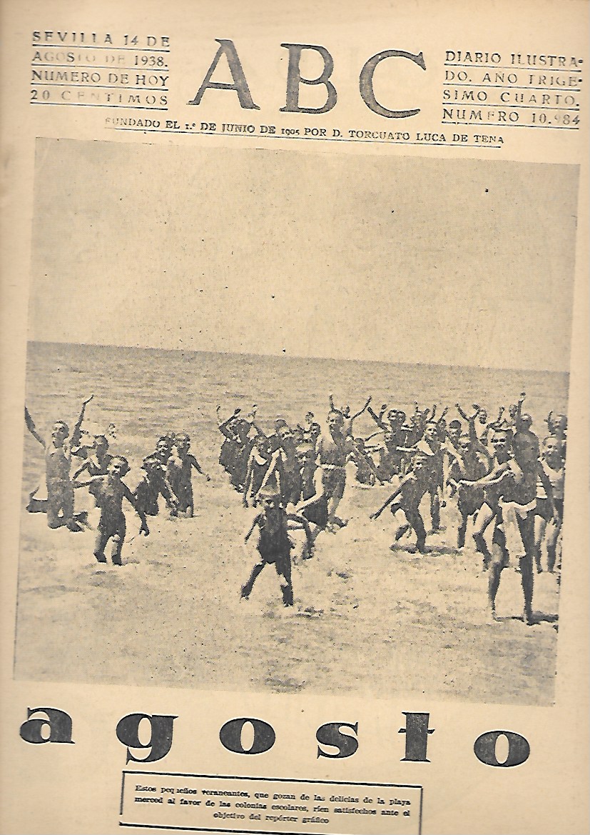 PERIODICO ABC SEVILLA 14  DE AGOSTO DE 1938 Nº10984