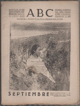 PERIODICO ABC DE SEVILLA 13 DE SEPTIEMBRE DE 1938 Nº 11009