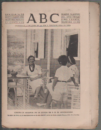 PERIODICO ABC DE SEVILLA 14 DE SEPTIEMBRE DE 1938 Nº 11010