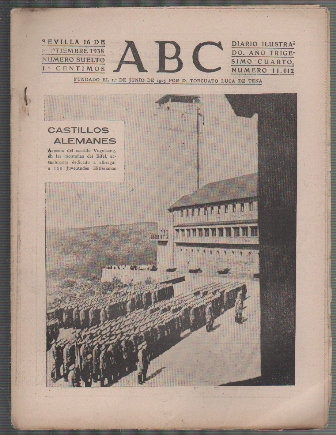 PERIODICO ABC DE SEVILLA 16 DE SEPTIEMBRE DE 1938 Nº 11012
