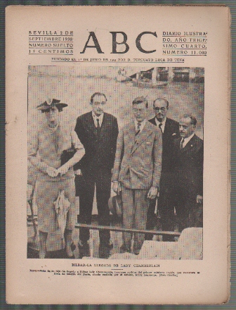 PERIODICO ABC DE SEVILLA 2 DE SEPTIEMBRE DE 1938 Nº 11000