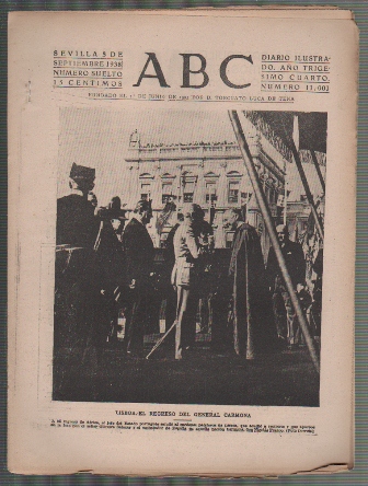 PERIODICO ABC DE SEVILLA 3 DE SEPTIEMBRE DE 1938 Nº 11001