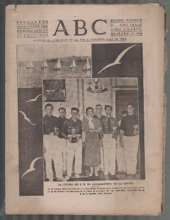 PERIODICO ABC DE SEVILLA 9 DE SEPTIEMBRE DE 1938 Nº 11006