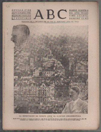 PERIODICO ABC DE SEVILLA 17 DE SEPTIEMBRE DE 1938 Nº 11013