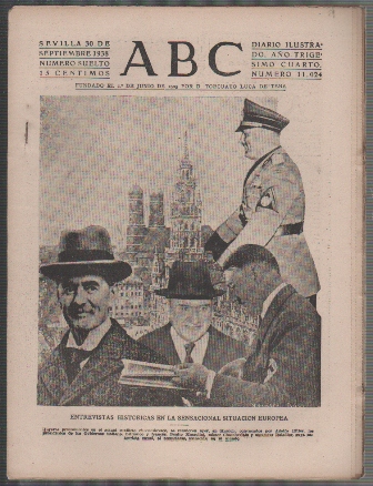 PERIODICO ABC DE SEVILLA 30 DE SEPTIEMBRE DE 1938 Nº 11024