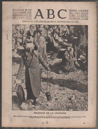 PERIODICO ABC DE SEVILLA 28 DE SEPTIEMBRE DE 1938 Nº 11022