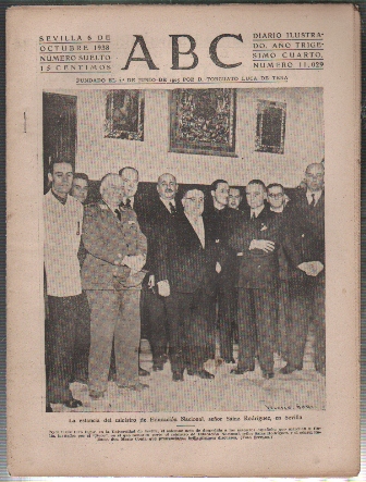PERIODICO ABC DE SEVILLA 6 DE OCTUBRE DE 1938 Nº 11029