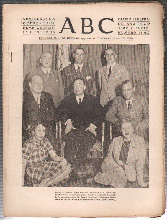 PERIODICO ABC DE SEVILLA 15 DE OCTUBRE DE 1938 Nº 11037