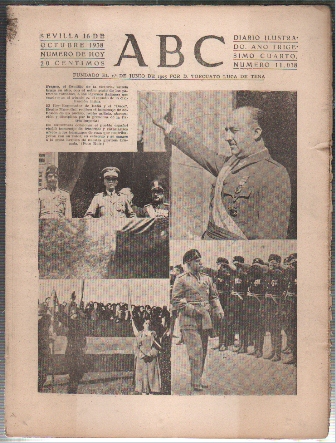PERIODICO ABC DE SEVILLA 16 DE OCTUBRE DE 1938 Nº 11038