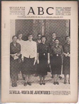 PERIODICO ABC DE SEVILLA 20 DE OCTUBRE DE 1938 Nº 11041