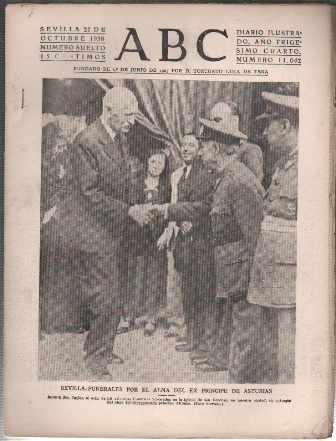 PERIODICO ABC DE SEVILLA 21 DE OCTUBRE DE 1938 Nº 11042