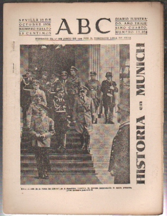 PERIODICO ABC DE SEVILLA 12 DE OCTUBRE DE 1938 Nº 11034