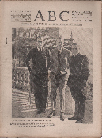 PERIODICO ABC DE SEVILLA 9 DE NOVIEMBRE DE 1938 Nº 11058