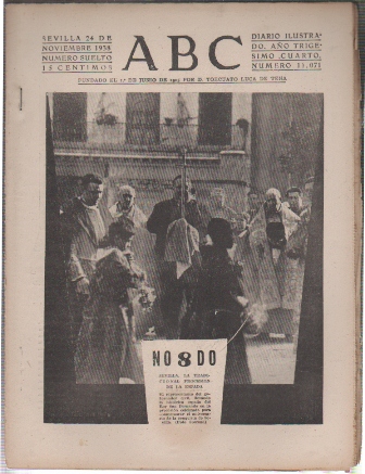PERIODICO ABC DE SEVILLA 24 DE NOVIEMBRE DE 1938 Nº 11071