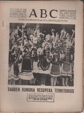 PERIODICO ABC DE SEVILLA 12 DE NOVIEMBRE DE 1938 Nº 11061