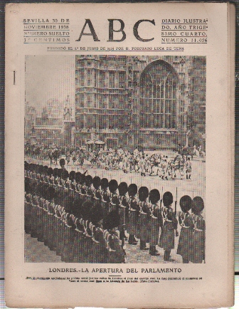 PERIODICO ABC DE SEVILLA 30 DE NOVIEMBRE DE 1938 Nº 11076