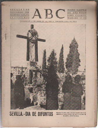 PERIODICO ABC DE SEVILLA 2 DE NOVIEMBRE DE 1938 Nº 11052