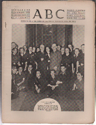 PERIODICO ABC DE SEVILLA 4 DE NOVIEMBRE DE 1938 Nº 11054