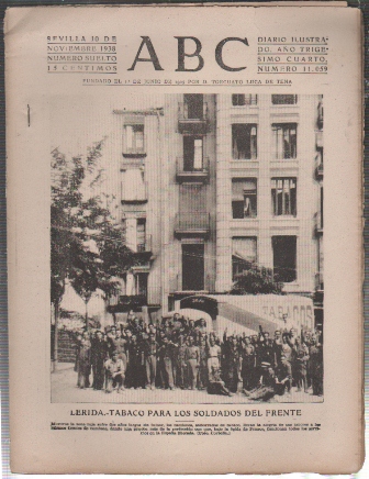PERIODICO ABC DE SEVILLA 10 DE NOVIEMBRE DE 1938 Nº 11059