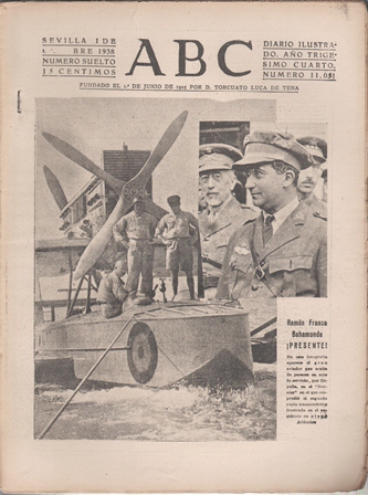 PERIODICO ABC DE SEVILLA 1 DE OCTUBRE DE 1938 Nº 11051