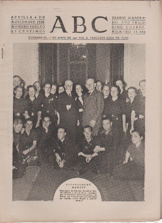 PERIODICO ABC DE SEVILLA 4 DE NOVIEMBRE DE 1938 Nº 11054