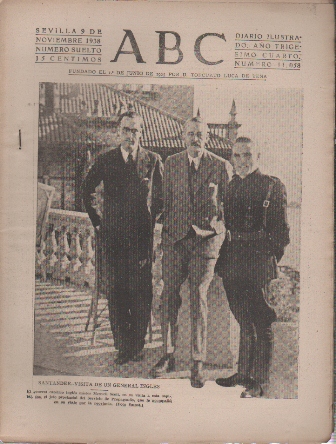 PERIODICO ABC DE SEVILLA 9 DE NOVIEMBRE DE 1938 Nº 11058