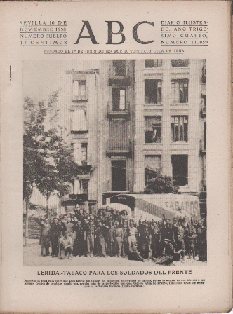 PERIODICO ABC DE SEVILLA 10 DE NOVIEMBRE DE 1938 Nº 11059