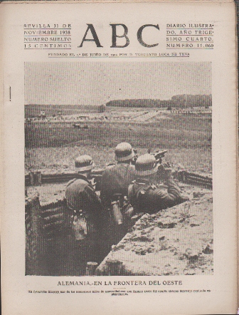 PERIODICO ABC DE SEVILLA 11 DE NOVIEMBRE DE 1938 Nº 11060