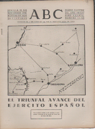 PERIODICO ABC DE SEVILLA 13 DE NOVIEMBRE DE 1938 Nº 11062