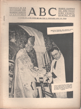 PERIODICO ABC DE SEVILLA 23 DE NOVIEMBRE DE 1938 Nº 11070