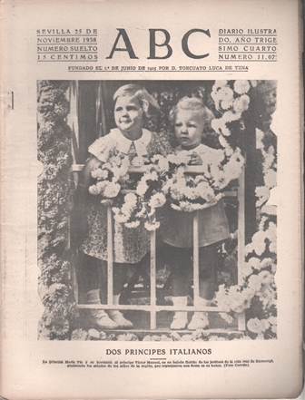 PERIODICO ABC DE SEVILLA 25 DE NOVIEMBRE DE 1938 Nº 11072
